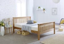 Image of Solid Pine Somerset Bed Frame – Rustic Waxed, Underbed Drawer/Trundle Compatible