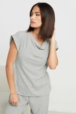 Image of PixieGirl Petite Women's Ribbed Cowl Neck Top