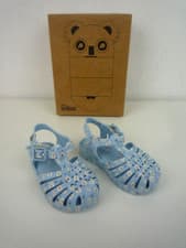 Image of MINI MELISSA INFANTS BABY BLUE POSSESSION PRINT JELLY SANDALS UK SIZE 5
