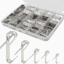 Image of 136 Pieces Picture Hanging Kit Photo Frame Hanging Hardware Picture Frame Hooks