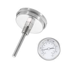 Image of Bimetal Thermometer with 2.75in Stem & 2.28in Dial, 0-200°C