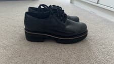 Image of Brand new Clarks black leather lace-up shoes. Never Worn