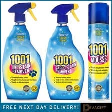 Image of 1001 CARPET STAIN REMOVER SPRAY PET ODOUR CARPET UPHOLSTERY CLEANING CLEANER NEW