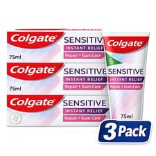 Image of Colgate Sensitive Instant Relief Repair + Gum Care Toothpaste 75ml - Pack of 3