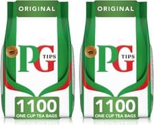 Image of PG Tips Original Black Teabags 2200 Pack (2 x 1100) | Bulk Pack For Catering