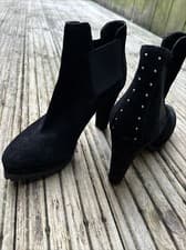 Image of NEW ALL SAINTS STUDDED BOOTS Women Size 4 - Suede - Perfect Condition