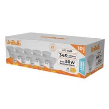Image of GU10 LED UniBulb Bulbs 345lm 3.6W Multipack White Tones Downlight Spotlights