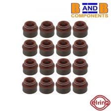 Image of VALVE STEM SEALS x 16 ELRING 701.289 AUDI BMW MERCEDES SEAT SKODA VW A3155