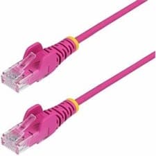 Image of Startech 2M Pink Slim Cat6 Ethernet Cable Snagless Rj45 Utp Lszh 28Awg Pure Bare