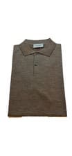 Image of Brand New John Smedley Payton Short Sleeve Polo Shirt In Mushroom Size L