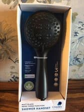 Image of Croydex Matt Black Nero Three Function Shower Handset