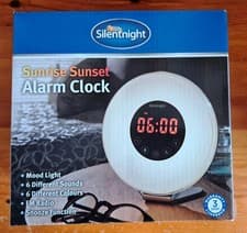 Image of Silentnight Sunrise Sunset Alarm Clock with Radio - Brand New, box never opened