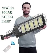 Image of Commercial LED 500W Solar Street Light Dusk-to-Dawn Big Road Lamp Motion Sensor