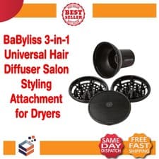 Image of BaByliss 3-in-1 Universal Hair Diffuser Hairdryer Styling Attachment Free Ship