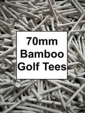 Image of Wooden bamboo golf tees 70mm,