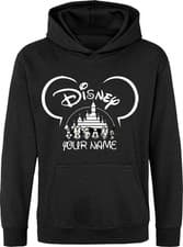 Image of Personalised Disney Castle 2026 Hoodie, Disneyland Vacation Pullover, Disney Top