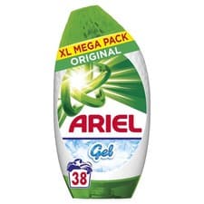Image of Ariel Washing Liquid Laundry Detergent Gel 38 Washes Original Brrrilliant Sta