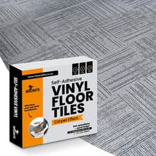 Image of Carpet Effect Vinyl Floor Tiles Self-Adhesive 30x30cm - Peel & Stick Floor Tiles