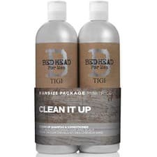 Image of BED HEAD by TIGI for Men Clean Up Tween Duo Daily Shampoo & Conditioner for Nor
