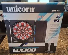 Image of NEW Unicorn ELX300 Electronic Soft Tip Dartboard (30 Games) 174 Variations RARE