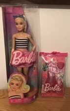Image of Barbie Fashionista Black & White Classic Doll & Extra Outfit Bundle