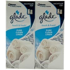 Image of Glade Mini Pure Clean Linen 2 x 10ml Refill Room Spray Touch & Fresh