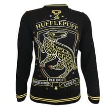 Image of Official Harry Potter Hufflepuff DPL Knit Jumper Sweater Fan Gift Outfit Graphic