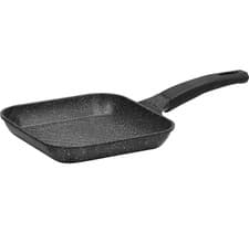 Image of 28cm Square Grill Pan With Induction Die Cast Black Griddle Pan Non Stick