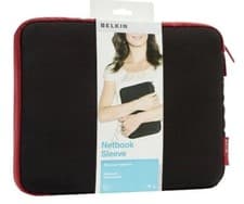 Image of New Sealed Belkin Neoprene 12" Sleeve (Laptop / Notebook 12.1") Black / Red Skin