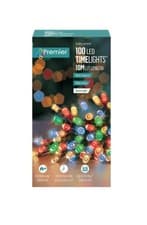 Image of 100 MultiColour LED Christmas Lights Premier Multi Action Battery Operated Timer