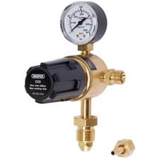 Image of Draper 70151 Industrial Gas Bottle Regulator with Single Gauge, 300 bar