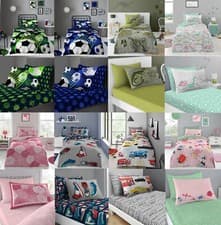 Image of Boys Girls Single Duvet Cover Bedding Kids Children Fitted Sheet with Pillowcase