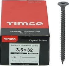 Image of TIMCO PH2 Philips Drywall Screws - 3.5 x 32 - Grey - Box of 1000