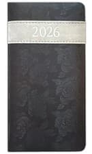Image of 2026 Slim Diary Week To View Fabric Floral Notes Dates Full Year Calendar office