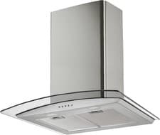 Image of Solt SCGH60SS 60cm Curved Glass Chimney Cooker Hood Stainless Steel LED