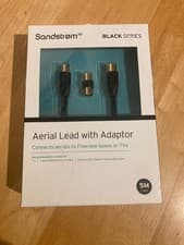 Image of Sandstrom Aerial Lead With Adaptor - Black Series - 5M BNIB inc VAT