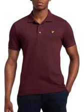 Image of Lyle & Scott Men's Plain Polo Shirt Burgundy