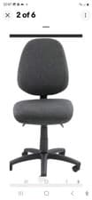 Image of Office Chair Adjustable Height PC Home Operators 2 Lever PCB Wheels Padded Seat