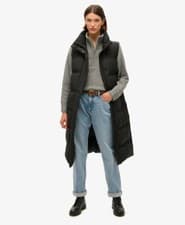 Image of Superdry Womens Longline Puffer Gilet