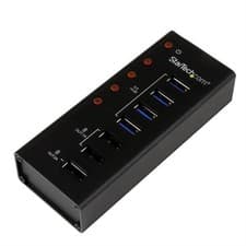 Image of StarTech 4 Port USB 3.0 Hub plus 3 Dedicated USB Charging Ports (2 x 1A & 1 x...