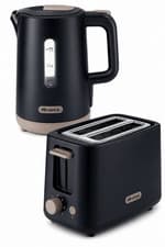 Image of Ariete Breakfast Line Electric Kettle & Toaster Set, Dark Grey