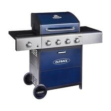 Image of Outback Meteor - 4 Burner Gas BBQ Grill with Side Burner - Blue 370699