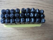 Image of Number & Letter Punch Set Alpha Numeric Carbon Steel Punches Craft Black 4 mm