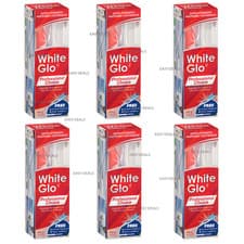 Image of 6 Pack x WHITE GLO Extra Strength Whitening Toothpaste Professional Choice