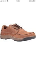 Image of Hush Puppies Classic Lace Shoe For Men (Tucker) in Tan Nubuck, size 7 