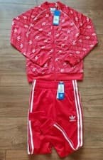 Image of Junior Boys Adidas Full Tracksuit Top & Bottom New