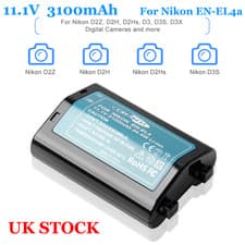 Image of 3100mAh 11.1V EN-EL4 EN-EL4a Battery For Nikon D2Hs D2X F6 D2H D3 D3X D3S D300