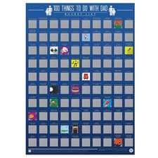 Image of 100 Things To Do With Dad Bucket List Scratch Poster Father's Day Christmas