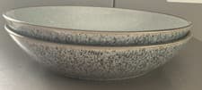 Image of 2 Denby Studio Grey Marl pasta bowl 8.5 inches