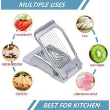 Image of Heavy Duty Aluminium Egg Slicer for Hard Boiled Eggs Strawberry Slicer Stainless